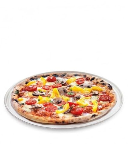 Genérico Plato Desechable para Pizza, 32 cm, Blanco, Paquete de 200 Unidades