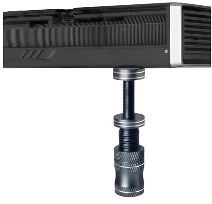 Grafikkarten-GPU-Unterstützung, höhenverstellbare GPU-Halterung mit Magneten und rutschfester Platte, Aluminium-GPU-Halterung, um ein Herunterfallen der Grafikkarte zu verhindern (26–52 mm) Grau