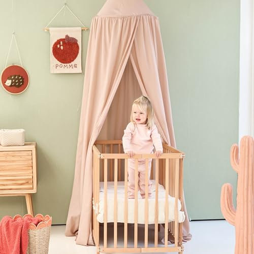 Dosel Nougat para Cuna Bebé y Cama Niñas | Mosquitera Habitación Infantil | Tienda de Campaña Niñas y Sala de Juegos | Cortinas Decoración Bebé
