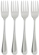 Oneida B641004D Satin Sand Dune Everyday Flatware Salad Forks, Set of 4, 18/0 Stainless Steel, Silverware Set