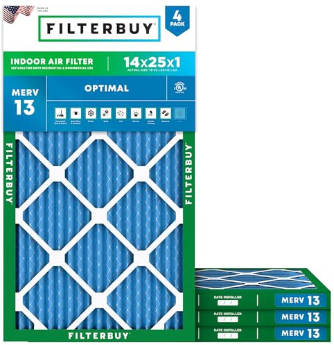 AFB Platinum MERV 13 Ofenfilter/Luftfilter, 4 Stück