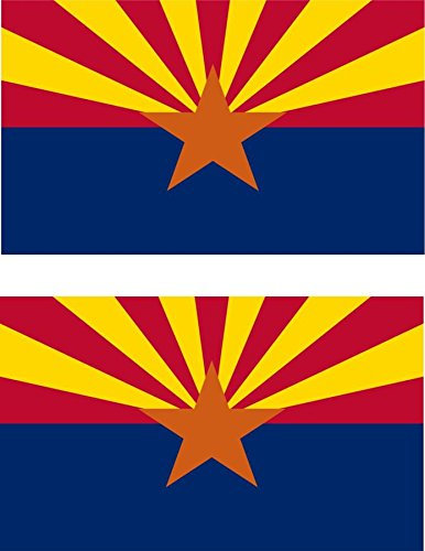Akachafactory 2 x Autocollant Sticker Voiture Moto Vinyl Drapeau USA americain Arizona