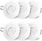 SSC-LUXon 6er Set RF-2 LED Einbauleuchte weiß & flach 230V - Spot schwenkbar mit 4W LED warmweiß Einbautiefe 30mm - kein Trafo nötig
