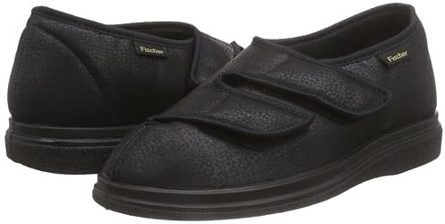 Fischer Unisex Ortho Flache Hausschuhe, Schwarz Schwarz 222, 44 EU X-Weit