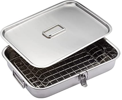 Home Made BBQ/Stovetop Smoker Oven Horno ahumador para Barbacoa/Estufa, 37,5 x 27 cm, Acero Inoxidable, Plateado, 37.5cm x 27cm