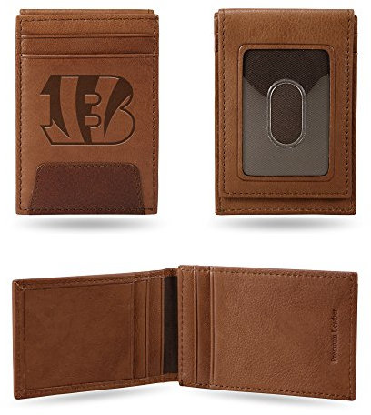 Rico Industries Unisex-Erwachsene Bengals Geldbörse mit Vordertasche aus hochwertigem Leder, Multi, Einheitsgröße