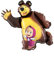 Ballonim® Globos de Masha y el oso, 90 cm/45 cm, globos de papel de aluminio, decoración para fiestas de cumpleaños (Masha y el oso)