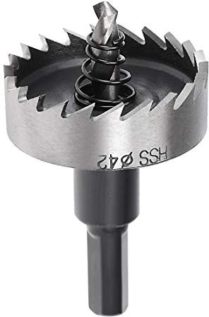 sourcingmap 42mm High Speed Steel HSS Drill Bit Hole Saw Cutter for Metal Alloy Wood