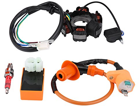 Zündspule Motorrad, Racing Zündspule CDI Zündkerze Magneto Stator für GY6 125ccm 150ccm Moped-Roller