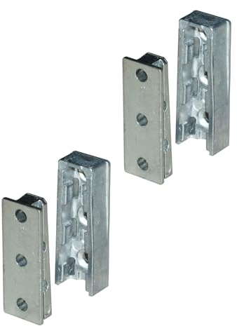 Gedotec connecteur de meubles dissimule corps lit métal SOLIDE | Raccord de raccordement suspendu lits, meubles et construction métallique | Capacité de charge jusqu'à 250 kg - Lot de 2