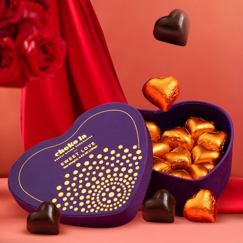 Chokola Sweet Love Heart‑Shaped Dark Chocolate Hamper Pack 100g (12 Pcs)