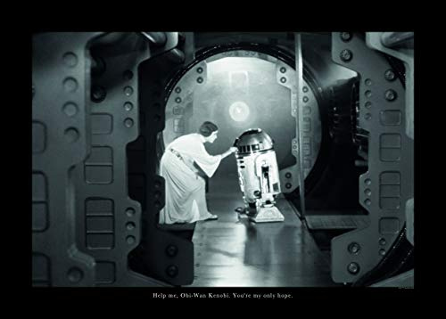 Komar Wandbild | Star Wars Classic Leia R2D2 Quote | Kinderzimmer, Jugendzimmer, Dekoration, Kunstdruck | ohne Rahmen | WB125-70x50 | Größe: 70 x 50 cm (Breite x Höhe)