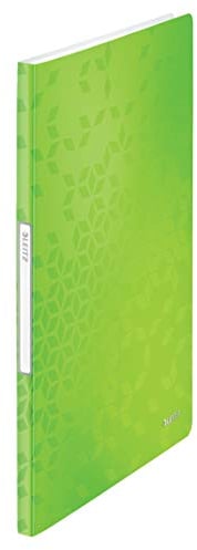 Leitz Sichtbuch in A4 Format, Mit 20 Klarsichthüllen für 40 Blatt, Grün, WOW, 46310054