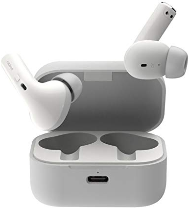 Nokia E3500 True Wireless Earbuds, Bluetooth 5.0, mit Clear Voice Capture (CVC) Technologie, 7 Stunden Non-Stop Spielzeit und bis zu 25 Stunden dank Charging Case – Weiß [Amazon Exclusive]