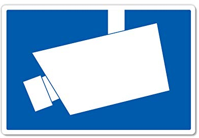Achtung Videoüberwachung DIN 33450 Schild 20 x 30 cm aus stabiler PVC Hartschaumplatte 3mm dieser Bereich wird überwacht Schild mit UV-Schutz von STROBO
