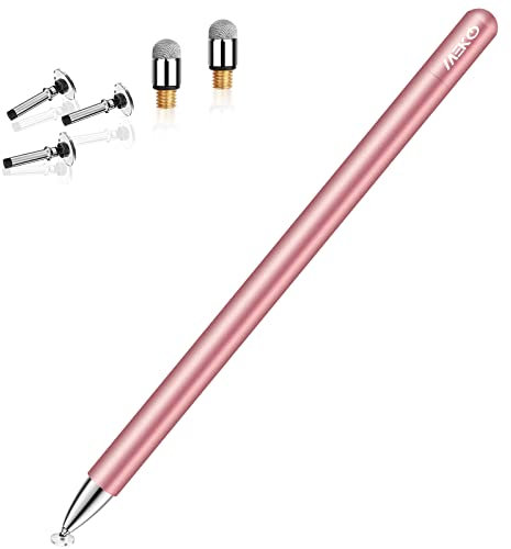 MEKO Stylus Pen for iPad, Capacitive Touchscreen Pencil Magnetic Cap, High Sensitivity & Fine Point Universal for/iPhone/iPad Pro/mini/Air/Android/Microsoft/and All Other Devices (Rose Gold)