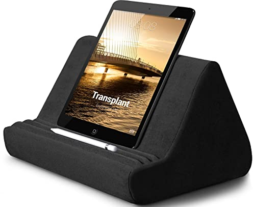 Transplant Tablet-Halter Kissen, Verstellbarer 3 Betrachtungswinkel, Kompatibel mit iPads Tablets, Smartphones, Büchern, Schwarz