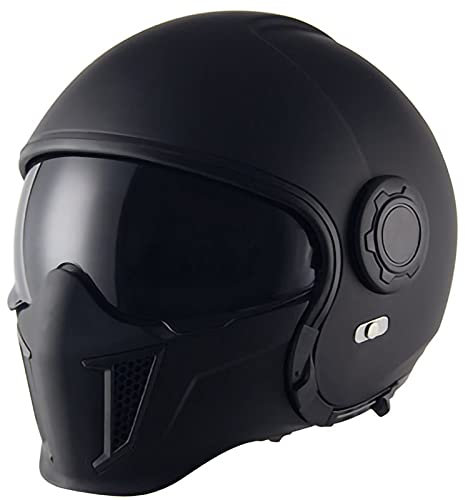 STRTG Helmets Jet-Helm · Motorrad-Helm Roller-Helm Scooter-Helm Bobber Mofa-Helm Chopper Retro Cruiser Vintage Pilot Biker Helmet · ECE Visier E,M:55-57