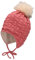 Sterntaler Baby Mädchen Mütze Baby Bommelmütze Struktur Mütze - Mütze Baby - aus Strick mit Ohrenklappen und Bindeband - rosa, 41