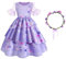 Gridamea Mirabel Kleid für Mädchen, Isabela Kostüm für Kleinkinder, Fantastisches Prinzessinnenkleid mit Tasche, Ohrringen, Brille, Outfit für Hochzeit/Party/Geburtstag/Halloween/Cosplay
