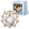 MCGMITT Baby Rassel Beißring Spielzeug für Babys 3 6 9 12 Monate zu greifen und zu kauen, weiche Silikon Sensory Beißring Bälle Shaker Spielzeug Geschenke für Neugeborene Kleinkinder (Beige)