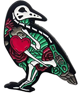 Persönlichkeit Tierskelett Legierung Brosche Abzeichen Hip Hop Punk Gothic Soft Emaille Anstecknadel Brosche Querflöte
