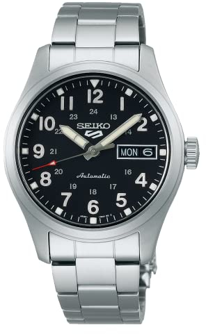 Seiko 5 Sports Herrenuhr Automatik Stahl/Schwarz SRPJ81K1