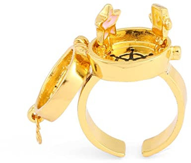 XJruixi Anime BFF Cosplay Gold Rings Opening Adjustable Unisex Couples Rings Jewelry Accessories Prop Gift