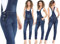 imporio 11® Ladies Women Denim Dungarees Long Length Pinafore Dungaree Denim Jumpsuit UK Sizes 8-10-12-14-16-18-20-22 (as8, numeric, numeric_14, regular, regular, Mid Wash)