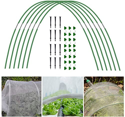 Lecerrot 18/30 Jardin - Tunnel Croissance Serre, Arceaux pour Serre pour Plates-Bandes Surélevées, Kit Maison Cerceau Jardin, Arceaux pour Serre Tunnel