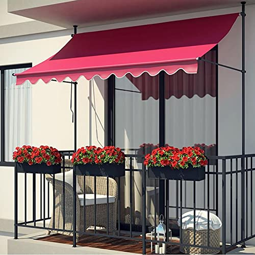 MKYOKO Einziehbare Markise, Balkon Markise, Ohne Bohren, Balkon Markise Ohne Bohren, Markise Wasserdicht (Color : B, Size : 400cm/13.1ft)