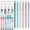 OFFCUP Druckbleistift-Set, 6 Minenbleistift 0.5mm, mit 6 Tuben Bleistiftmine, 4 Radiergummis, Pastell-Druckbleistift-Set mit Radierspitze