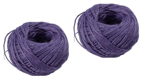 Uonlytech 2pcs Jute Rope Natural Twine Cord for DIY Projects Home Decor Wedding Birthday Party Decorations