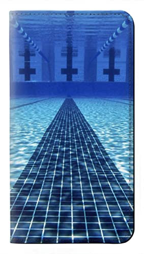 Innovedesire Swimming Pool PU Leather Flip Case Cover For iPhone 15