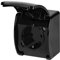 Aufputz Steckdose IP44, Serie RT4 schwarz