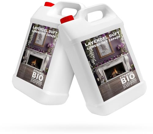 2x5 Liter Bioethanol Premium 100% Ethanol Alkohol für Kamin (LAVENDELDUFT, 10L)