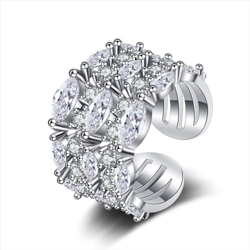 Pinky Ring Silber, Schmuck Ringe Damen mit Glänzendem Zirkonia Promise Ring for Women Größe Verstellbar