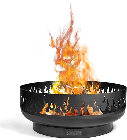 Cook King Feuerschale „FIRE“ 80 cm Feuerstelle Grill BBQ Feuerkorb Stahl Feuerwanne Gartengrill Grill