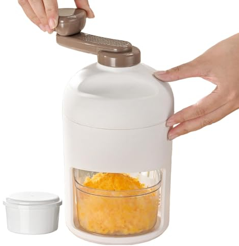 Aizuoni Tragbarer Eisbrecher, Ice Shaver Machine, Rasiereismaschinen-Handbuch, Rasiermaschine Für Eiswürfel, Handkurbel-Eismaschine Mit Edelstahl-Rasierer, Tragbare Eismaschine Für Picknicks