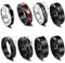 Konxi 8 Stück Männer Edelstahl Spinner Ringe Schwarz Matt Finish Poliert Band Ringe für Männer Schwarze Ringe Herren Set Coole Schwarze Ringe (65)