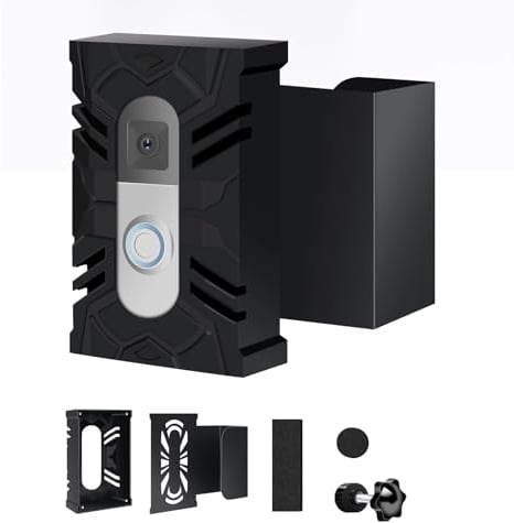 Anti-Diebstahl Video Türklingel Halterung Kompatibel mit Ring/Blink Wireless Video Türklingel, Justierbare Halterung Zubehör für Häuser, Wohnungen, Unternehmen, Keine Notwendigkeit zu Bohren