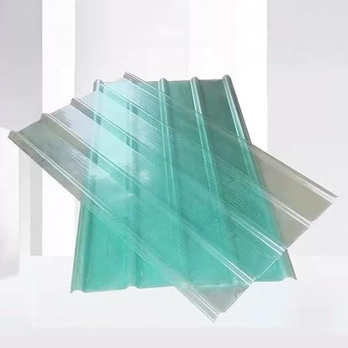 Transparente FRP-Tageslichtplatten,Wellplatte Dachblech,Dachbleche Trapezblech,Gewächshausplatte,1,5mm Regendichte Dachplatten,für das Ersetzen auf Carport,Zuschneidbar (0.9x1.8m/35x71in,6 Pcs)