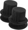 Warmhm 4 StüCk Mini-Zylinder Schwarze Miniatur-PuppenhüTe Bezaubernde Zylindrische Weihnachtszylinder Dekorative Zylindrische SchneemannhüTe Mini-BastelhüTe FüR DIY-PuppenzubehöR