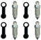 4 Pièces Vis de Purge d'étrier Frein de Moto Vis de Mamelon de Purge M10x1mm avec Capuchon Anti-poussière pour Motos Voitures Pompes de Frein