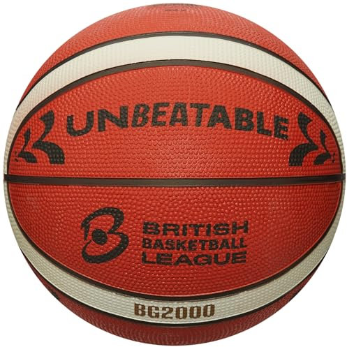 Molten Basketball, unschlagbar B7G2000, offizielle Replik BBL British Basketball League Matchball, Premium-Gummi, für drinnen und draußen, Größe 7, für Jungen ab 14 Jahren und Erwachsene,