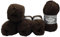 Ilkadim Export Superlana Maxi 5 x 100 Gramm schöne dicke Wolle zum Stricken und häkeln, 500 Gramm Strickwolle 75% Acryl 25% Wolle (dunkel braun 26)