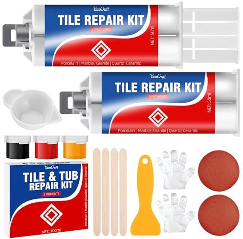 Badewannen Reparaturset Weiß 220g, Badewannenlack Reparaturset, Emaille Fliesen Reparaturset, Cermic Repair Paste zur Reparatur von Kratzern, LöChern, Risse, Emaille, Badezimmer, Waschbecken - Weiß