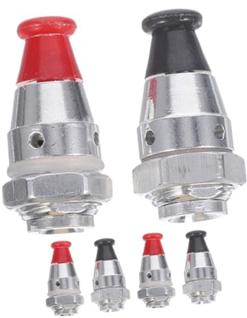 GRADENEVE 6pcs Pressure Relief Valve Set Aluminum Alloy Safety Valve Accessories for Pressure Cooker