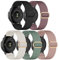 Wizvv 5 Stück 20mm Armband kompatibel mit Garmin Vivoactive 5/3/Forerunner 55/165/245/645 Music, Nylon Stoff Uhrenarmband für Venu/Sq/2 Plus/Sq Music/Sq 2 Damen und Herren
