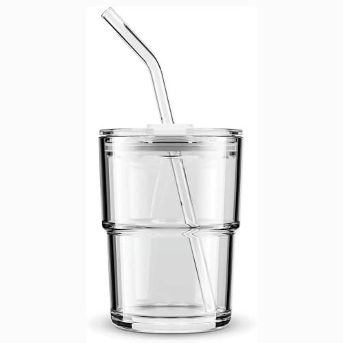 YUJIEBB Vaso de Agua, Tazas con Pajita y Tapa sellada para Llevar contigo para Tomar café